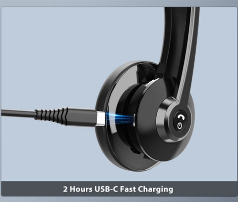 Earbay Wireless Dual Connection Headset - Black