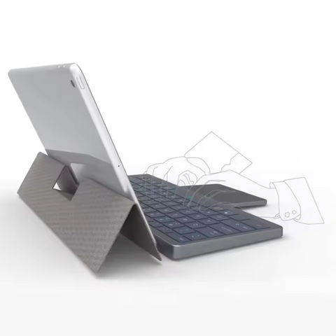 Compact Ergonomic Keyboard with Stand and Trackpad