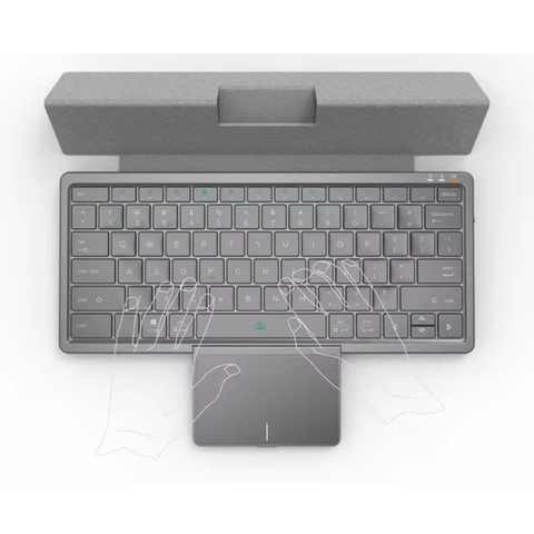 Compact Ergonomic Keyboard with Stand and Trackpad