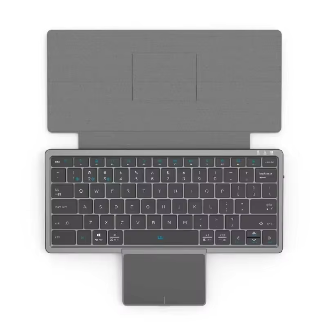 Compact Ergonomic Keyboard with Stand and Trackpad