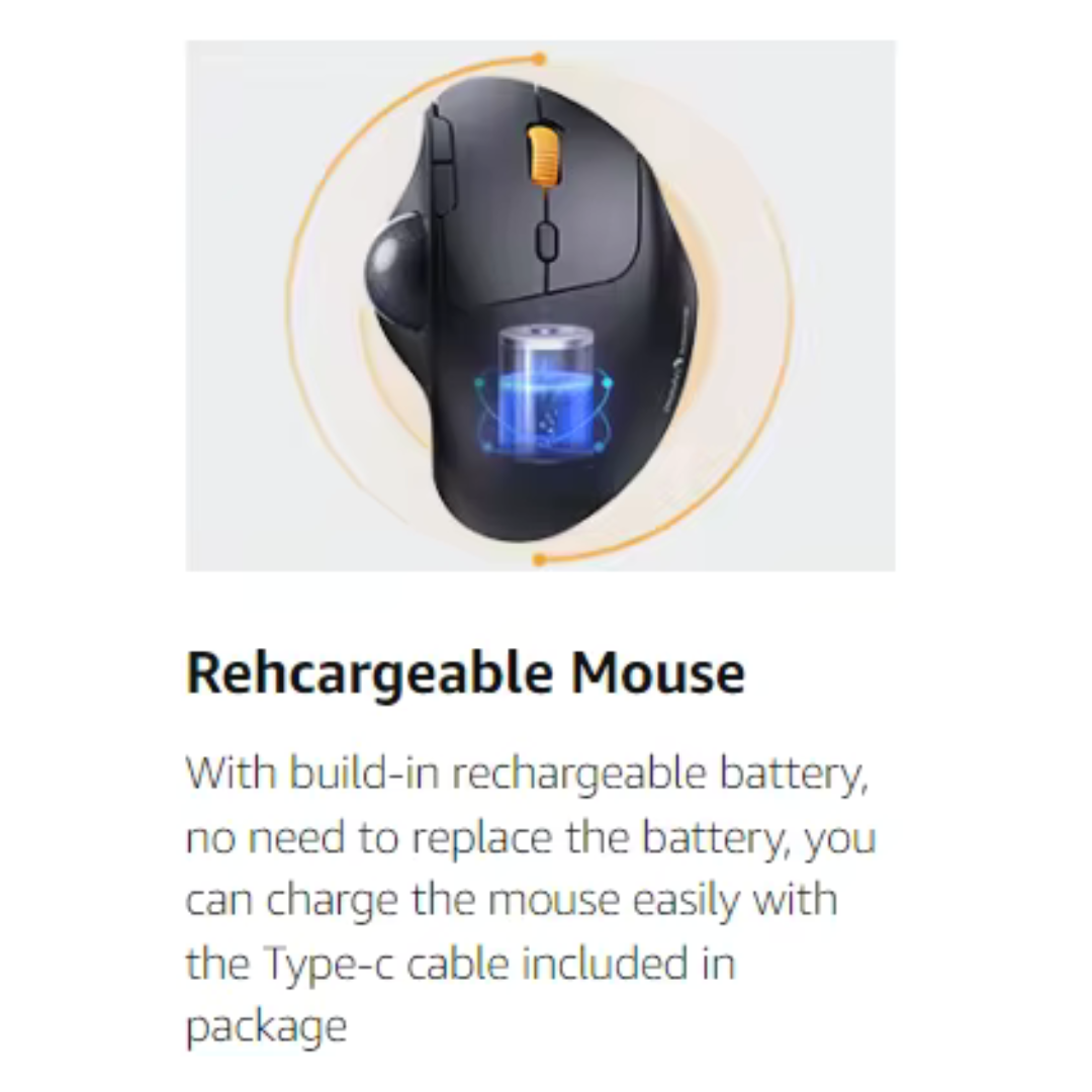 Jomaa Ergonomic Trackball Mouse