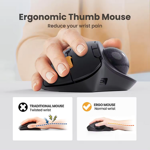 Jomaa Ergonomic Trackball Mouse