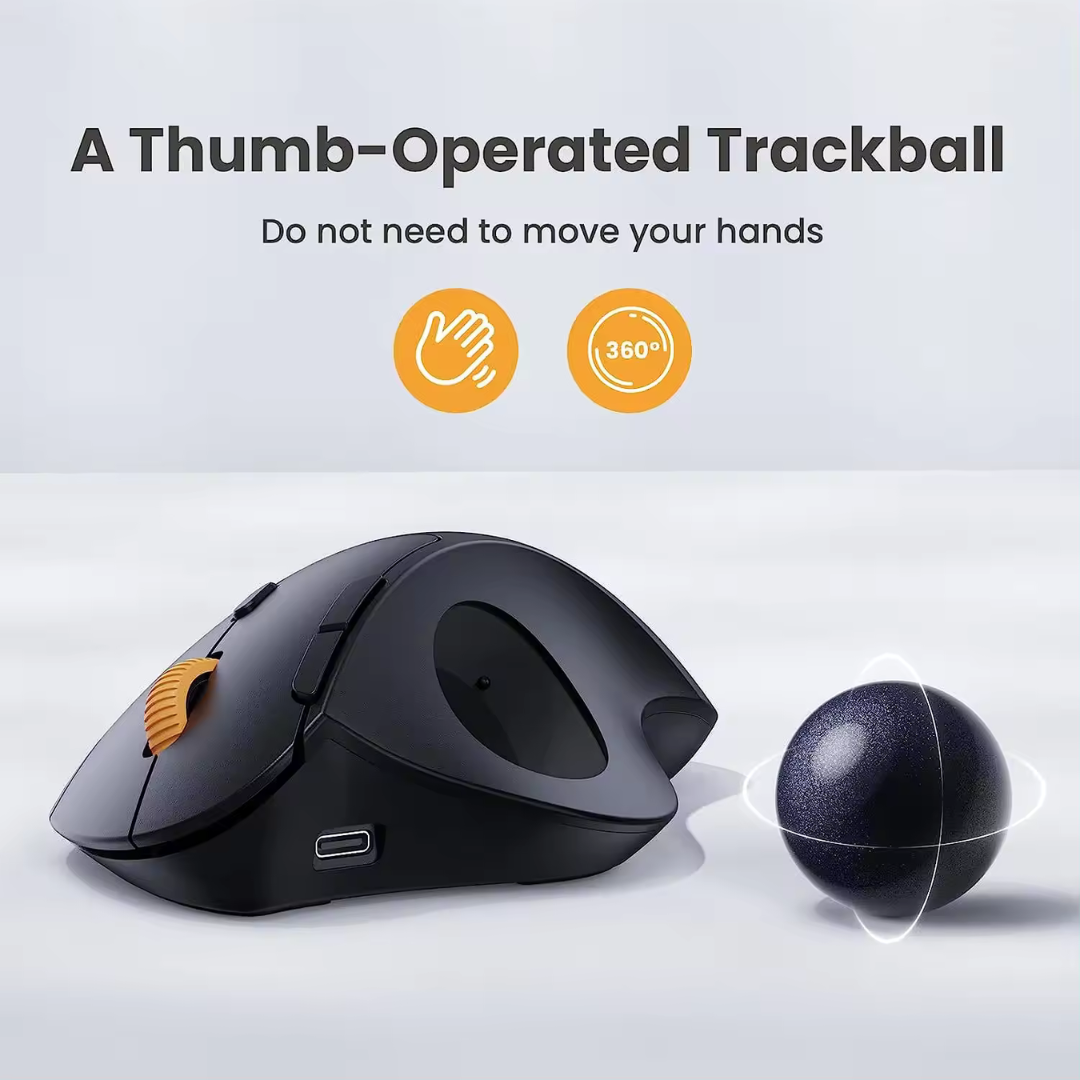 Jomaa Ergonomic Trackball Mouse