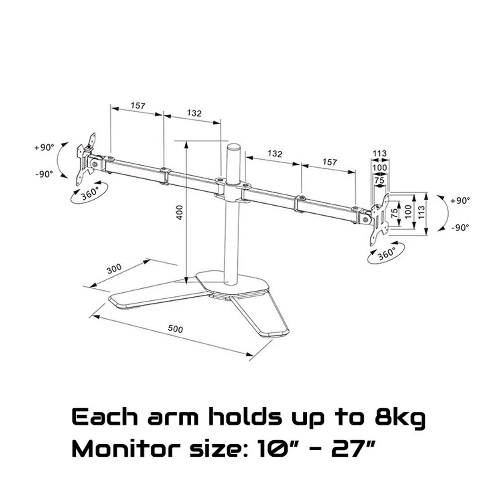 Freestanding Dual Monitor Stand