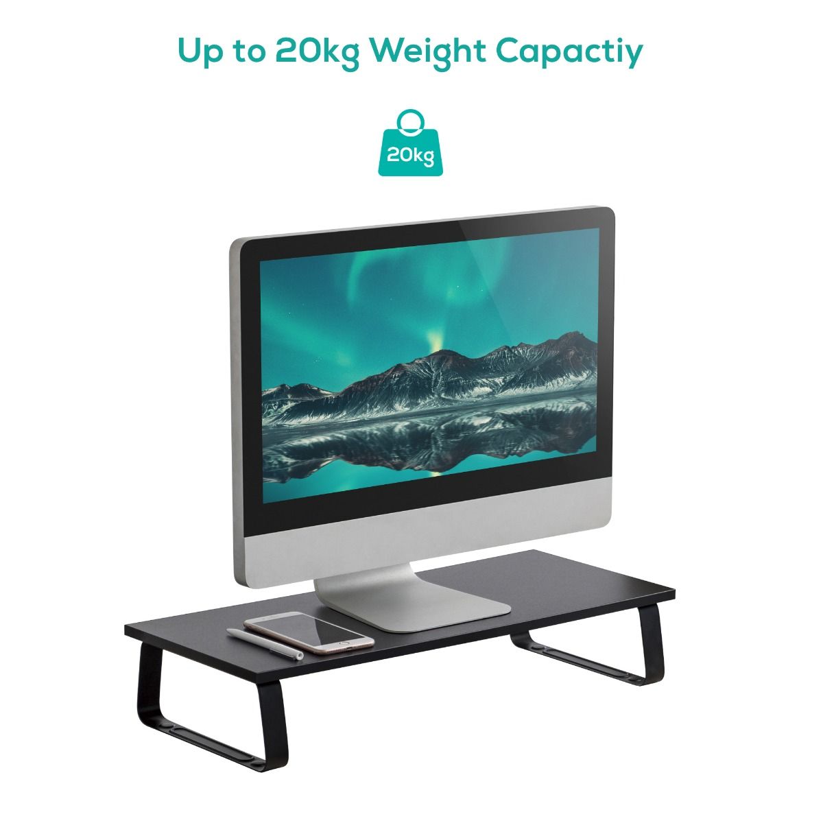 Activiva Ergolife Black Monitor Stand Riser